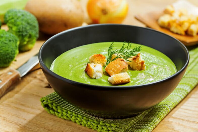 Cream of broccoli soup in the diet for weight loss
